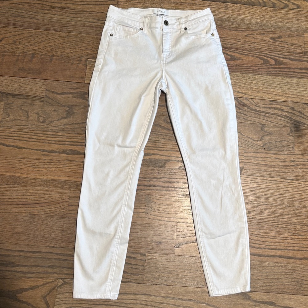 PISTOLA Jennifer Oslo White Denim Midrise Skinny Jeans Women's Size 27 - Picture 2 of 12